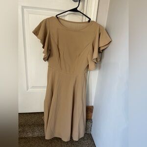 SHEIN Tan Midi Dress